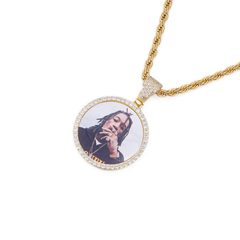 18k Custom Picture Chains Iced Out Pendant