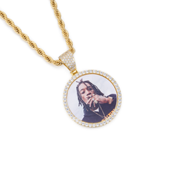 18k Custom Picture Chains Iced Out Pendant