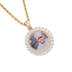 18k Gold Custom photo pendant, Create your own