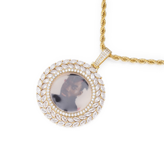 18k Gold Personalized Picture Photo Pendant Necklace
