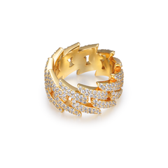 Hiphop Iced out Cuban Links Ring