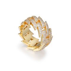 Hiphop Iced out Cuban Links Ring