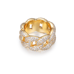 Iced Out Cuban CZ Ring