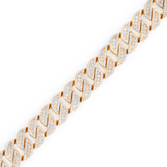13mm 18k Gold Plated Iced Out Cuban Chain Necklace