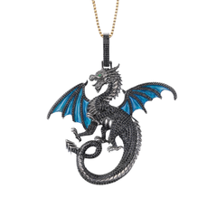 Iced Out Dragon Pendant Necklace