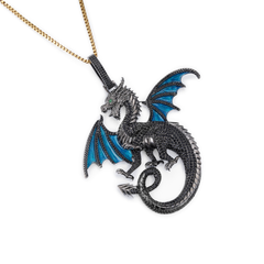 Iced Out Dragon Pendant Necklace