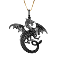 Iced Out Dragon Pendant Necklace