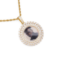 18k Gold Personalized Picture Photo Pendant Necklace