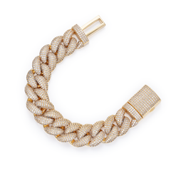 18mm Iced Diamond Cut Miami Cuban Link Bracelet